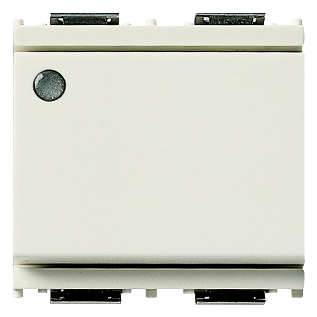 Deviatore 1P 16AX luminoso 2 moduli bianco per impianti elettrici residenziali