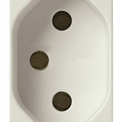 Presa 2P+T 10A 250V tipo 13 standard svizzero colore bianco