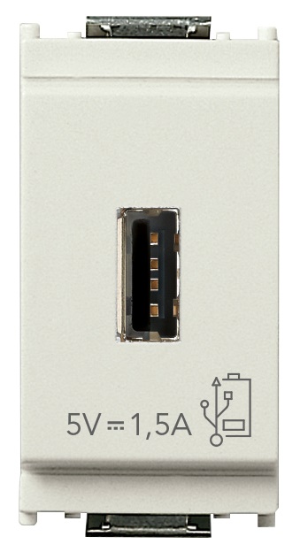 Unità alimentazione USB 5V 1,5A cavo 1 metro bianco per dispositivi elettronici