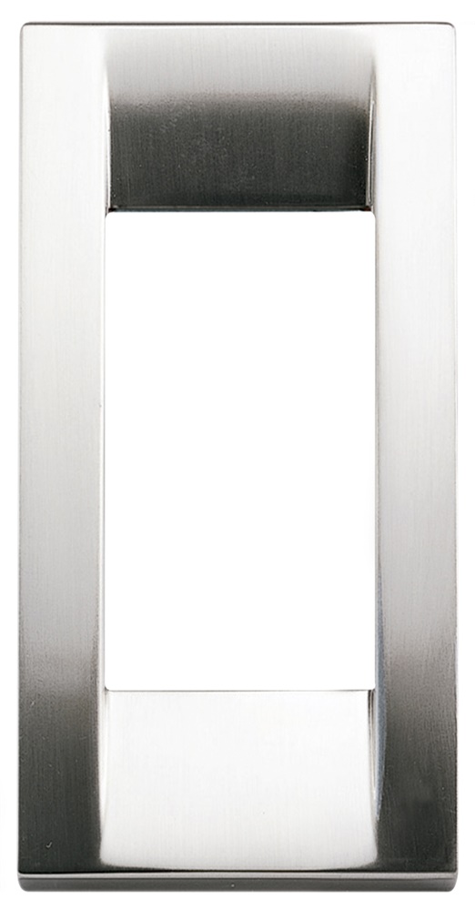 Placca classica 1 modulo metallo nichel spazzolato per pannelli
