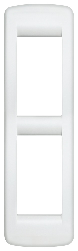 Placca Rondò 2 moduli metallo pressofuso bianco per pannelli elettrici