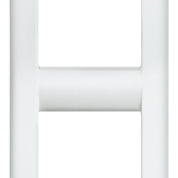 Placca Rondò 2 moduli metallo pressofuso bianco per pannelli elettrici