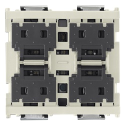 Comando quattro pulsanti indipendenti KNX bianco 2 moduli per automazione casa