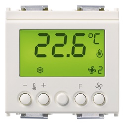 Termostato KNX bianco elettronico controllo temperatura 2 zone riscaldamento condizionamento 2 moduli