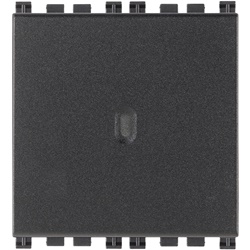 Pulsante 1P NO 10A 250V assiale illuminabile tasto sostituibile 2 moduli grigio per impianti elettrici