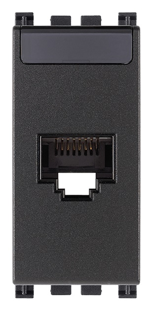 Presa RJ45 Netsafe Cat6A FTP schermata cablaggio universale T568A/B grigio