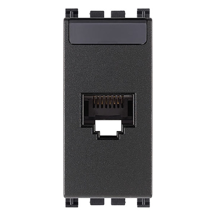 Presa RJ45 Netsafe Cat6A FTP grigio