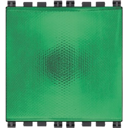 Spia prismatica verde 230 V 3 W max diffusore 2 moduli per lampade industriali