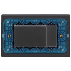 Programmatore carte transponder grigio 4 moduli da tavolo per placca montaggio