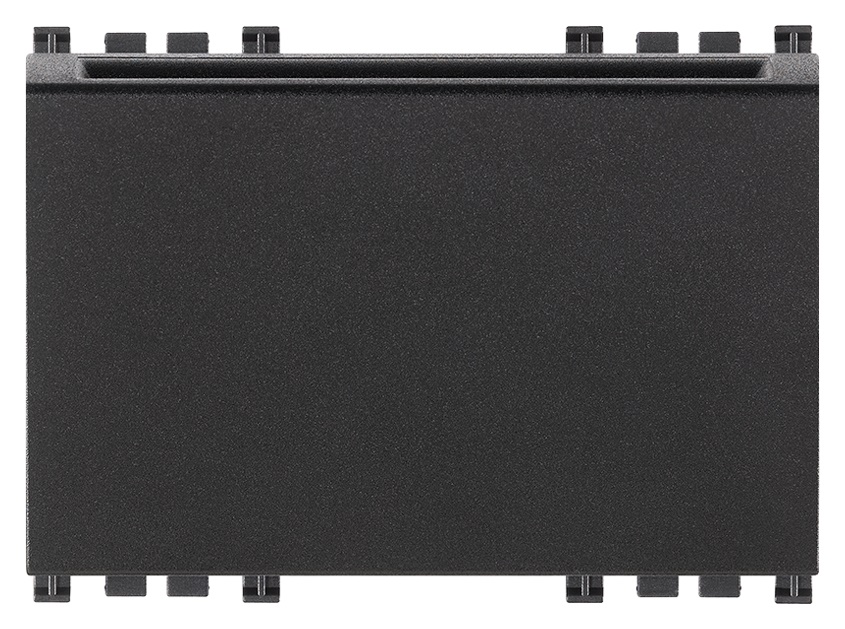 Lettore transponder verticale KNX grigio 3 moduli con 2 uscite relè e 2 ingressi per controllo accessi interni