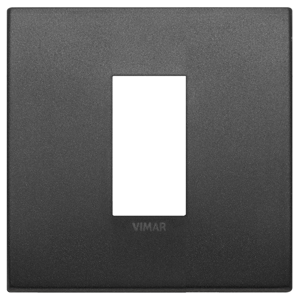 Placca Classic 1 modulo metallo grafite matt per installazioni elettriche