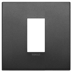 Placca Classic 1 modulo metallo grafite matt per installazioni elettriche
