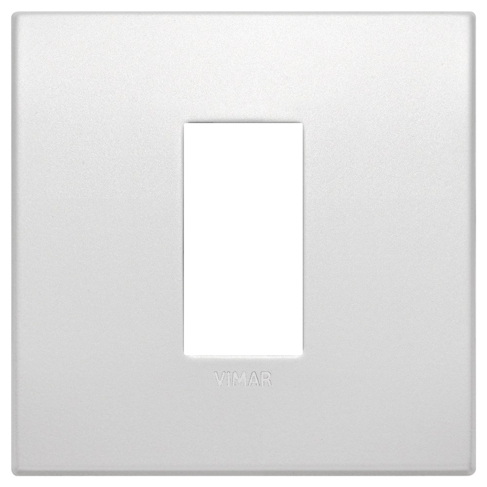 Placca Classic 1 modulo metallo finitura perla opaca design compatto