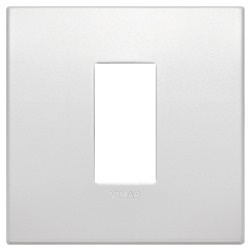Placca Classic 1 modulo metallo finitura perla opaca design compatto