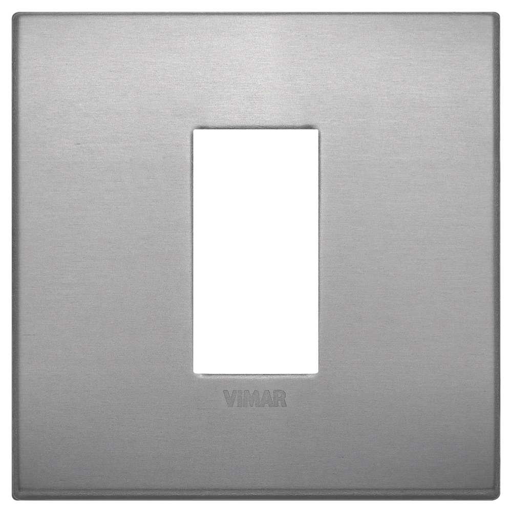 Placca Classic 1 modulo alluminio finitura lava design moderno uso civile