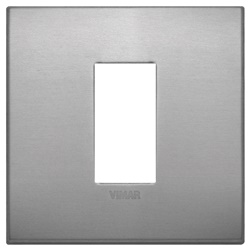 Placca Classic 1 modulo alluminio finitura lava design moderno uso civile