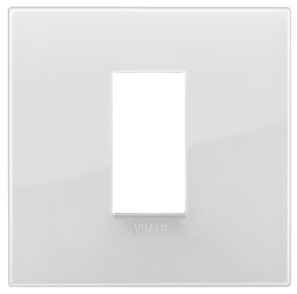 Placca Classic 1 modulo tecnopolimero Reflex ghiaccio per impianti elettrici