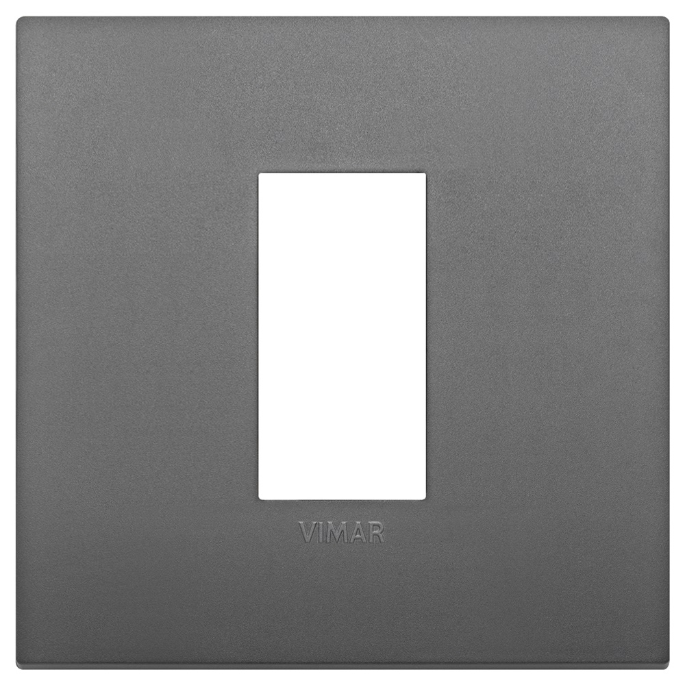 Placca Classic 1 modulo grigio tecnopolimero per impianti elettrici