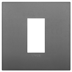 Placca Classic 1 modulo grigio tecnopolimero per impianti elettrici