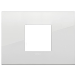 Placca Classic 2 moduli metallo centrali polar per impianti elettrici