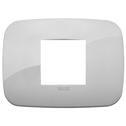 Placca Round 2M centrali silver
