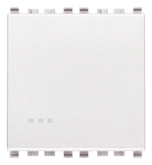 Interruttore 1P 16AX 2 moduli bianco illuminabile per impianti domestici