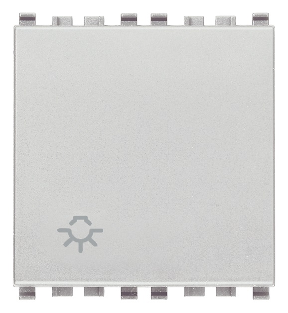 Pulsante 1P NO 10A 2 Moduli luce illuminabile Next per impianti elettrici