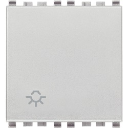 Pulsante 1P NO 10A 2 Moduli luce illuminabile Next per impianti elettrici