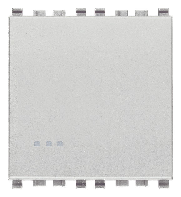 Pulsante 1P NO 10A 250V illuminabile tasto sostituibile 2 moduli Next