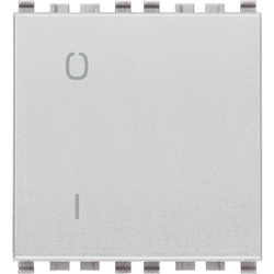 Interruttore 2 poli 16AX 2 moduli illuminabile tasto sostituibile per impianti elettrici residenziali