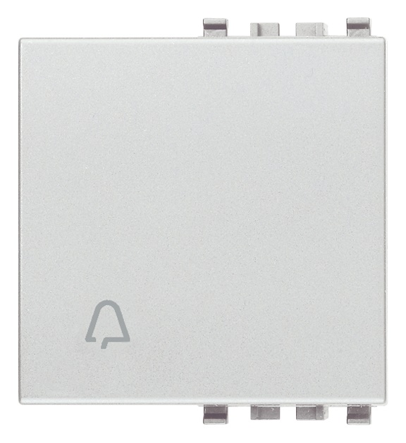 Tasto intercambiabile 2 moduli simbolo campanello illuminabile Next per impianti elettrici