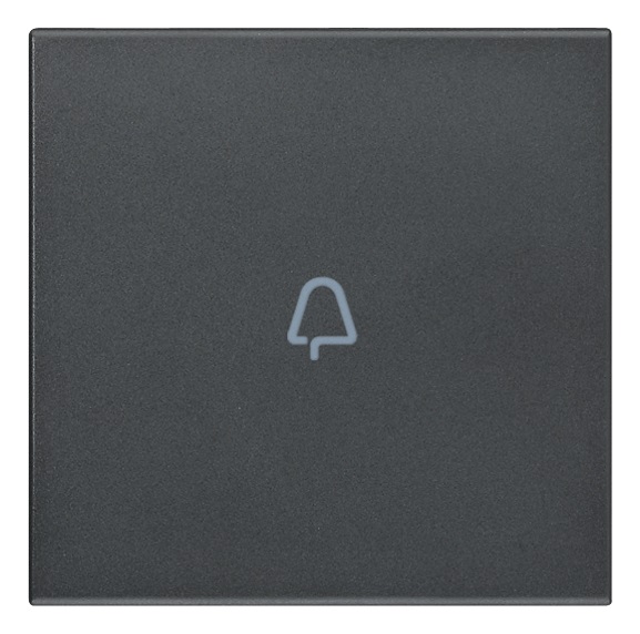 Tasto 2M simb. campanello assiale grigio