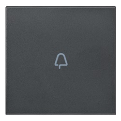 Tasto 2M simb. campanello assiale grigio