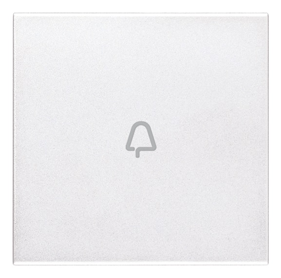 Tasto 2M simb. campanello assiale bianco