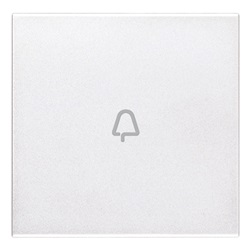 Tasto 2M simb. campanello assiale bianco
