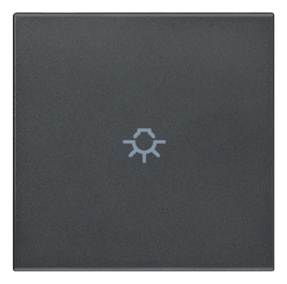 Tasto 2M simbolo luce assiale grigio