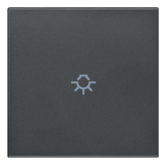 Tasto intercambiabile 2 moduli simbolo luce illuminabile grigio per comandi assiali