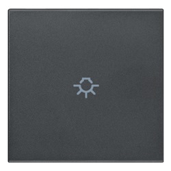 Tasto 2M simbolo luce assiale grigio