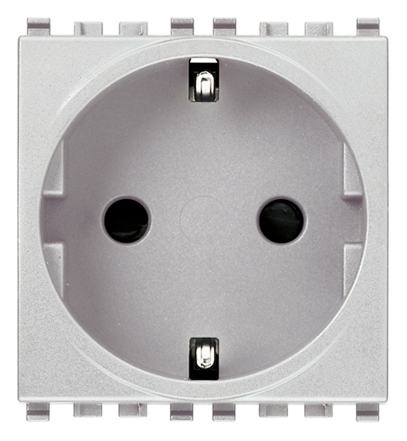 Presa SICURY 2P+T 16A 250V standard tedesco Next 2 moduli