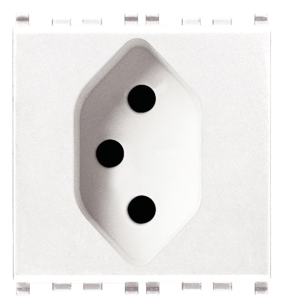 Presa SICURY 2P+T 10A svizzero 13 bianco