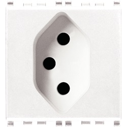 Presa SICURY 2P+T 10A svizzero 13 bianco