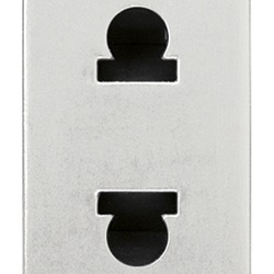 Presa SICURY 2P 16A 250V standard euroamericano spinotti piatti e ø4,8mm Next