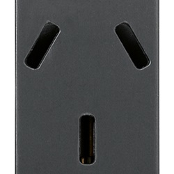 Presa SICURY 2P+T 10A 250V standard argentino grigio per impianti elettrici