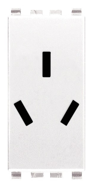 Presa SICURY 2P+T 10A cinese bianco