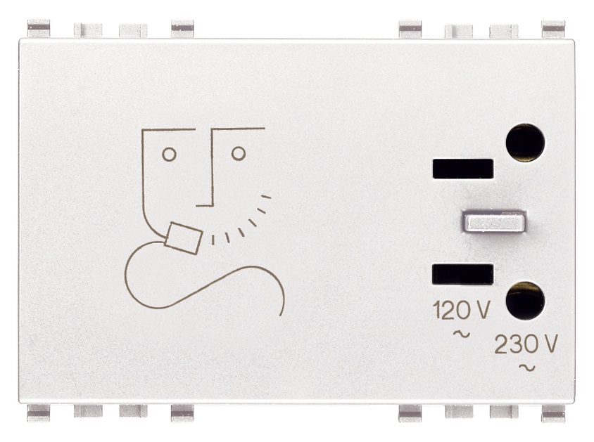 Presa per rasoio 230V bianco