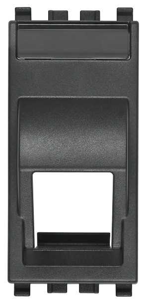 Adattatore RJ45 inclinato grigio per connettori Keystone rete dati