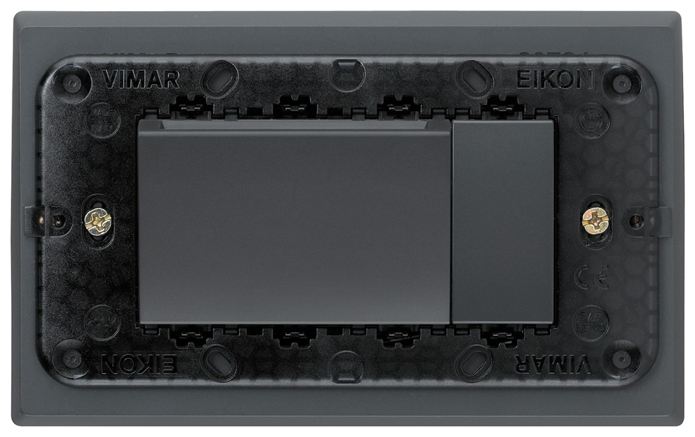 Programmatore carte transponder 4 moduli grigio per placca Eikon tavolo