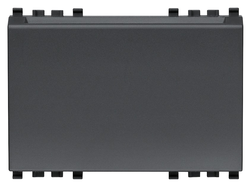 Lettore transponder verticale KNX grigio 3 moduli con 2 relè e ingressi per controllo ambienti interni