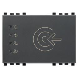 Lettore transponder esterno KNX 2 relè 4A 24V grigio 3 moduli per controllo accessi