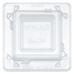 Protezione supporto 2 moduli coperchio trasparente Eikon interasse 71